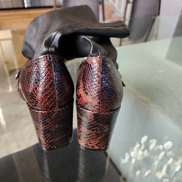 ZARA Mary Jane Heels Ankle Leather Stretch 38 - Picture 6 of 7